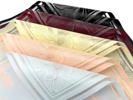 Papel coreano hojas y flores simil relieve